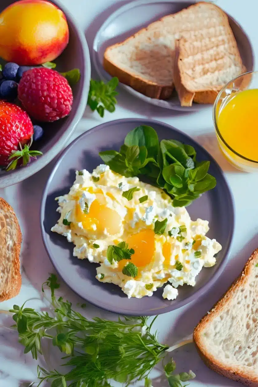 Cottage Cheese Eggs High Protein Scrambled Eggs 6 Cottage Cheese Eggs