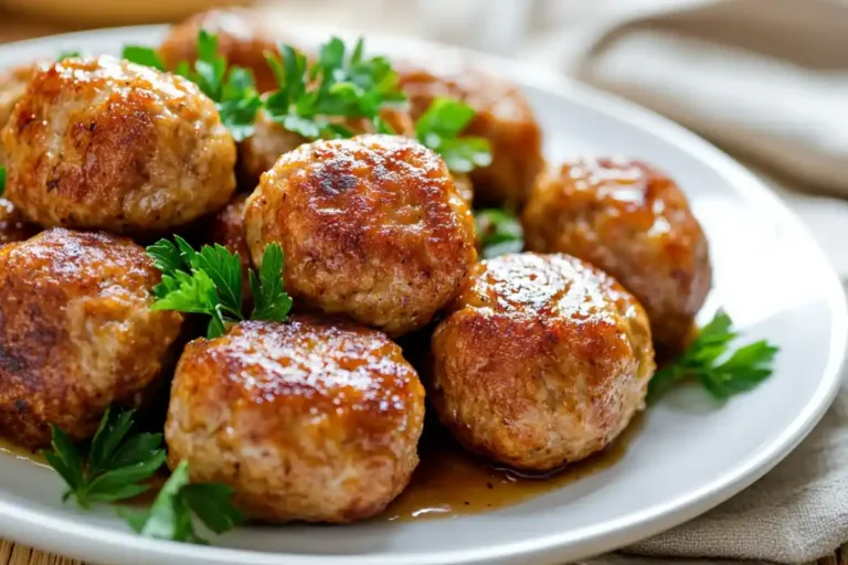 Air fryer meatballs cooked