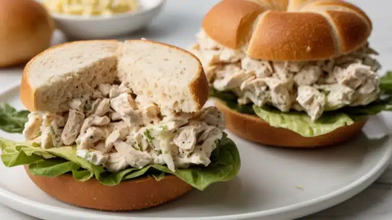 Chick-fil-A chicken salad sandwich close-up.
