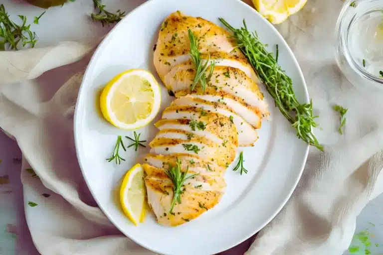 Bake chicken breasts at 400°F