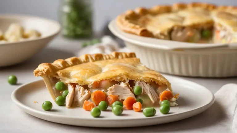 Chicken Pot Pie baking in the oven