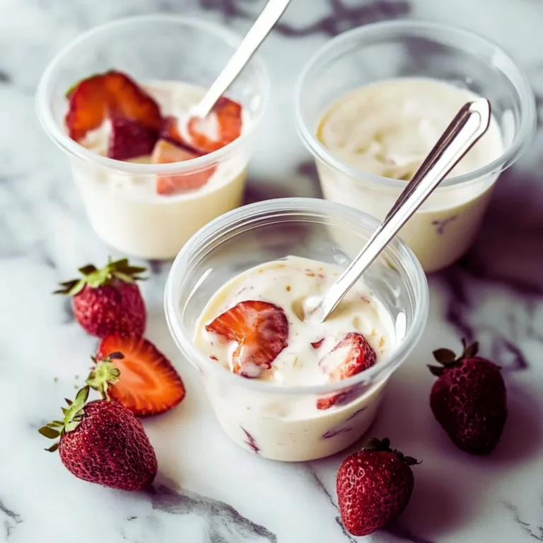 A serving of fresas con crema in a clear cup with fresh strawberries on top.
