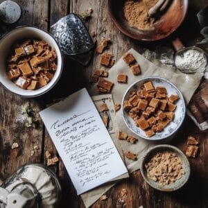 Thorntons Treacle Toffee Recipe That Brings Back Sweet Memories 2 Treacle toffee recipe with cozy kitchen flatlay