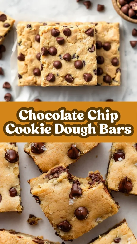 No-Bake Chocolate Chip Cookie Dough Bars Recipe 2 Chocolate Chip Cookie Dough Bars Recipe