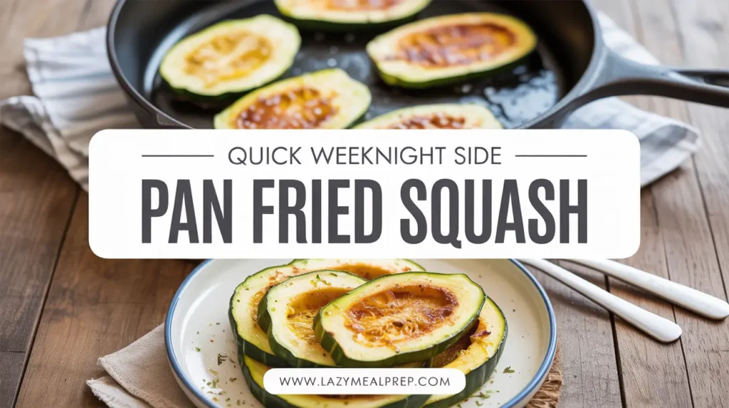 Simple ingredients laid out for a quick pan fried squash side dish, including fresh squash and olive oil.