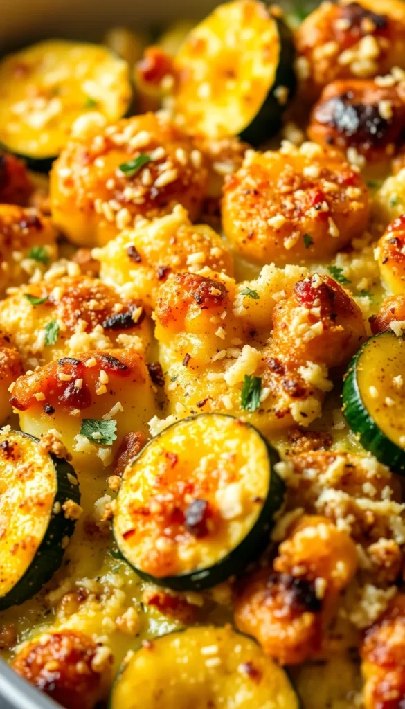 Garlic Parmesan Zucchini and Squash Bake: The Side Dish That Steals the Show 3 Step Image 2 garlic parmesan zucchini and squash bake