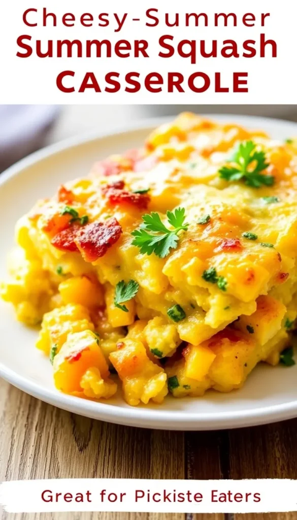 Got Picky Eaters? This Cheesy Summer Squash Casserole Will Save Dinner 3 Creamy cheese mixture with sour cream and garlic in a bowl