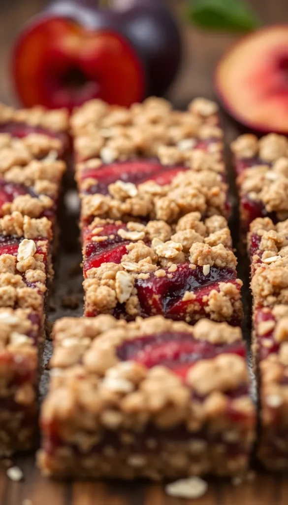 easy Plum Crumble Bars with Oats Recipe