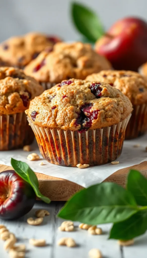 Plum Muffins with Oatmeal 3 Plum Muffins with Oats Recipe