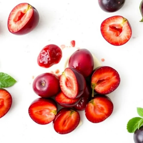 5 Easy Plum Dessert Recipes That Look Fancy (No Fuss) 9 Freshly baked plum crumble bars with oats on a white plate, golden brown topping, minimalist background