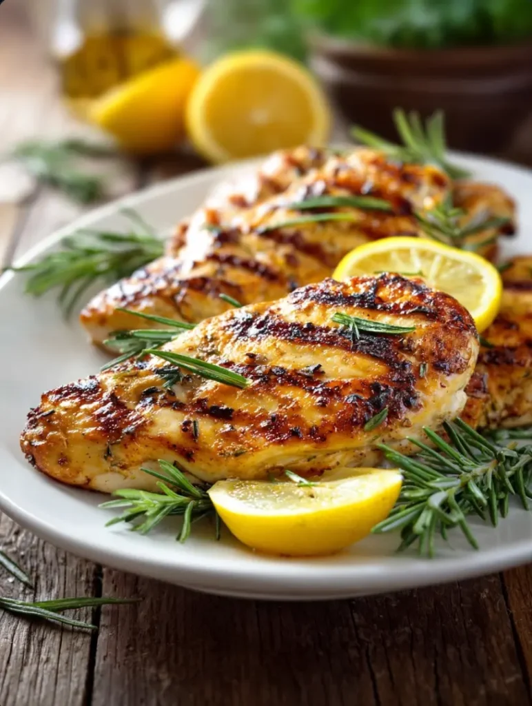 Easy Garlic Herb Chicken Marinade Recipe 2 Garlic Herb Chicken Marinade grilled serving