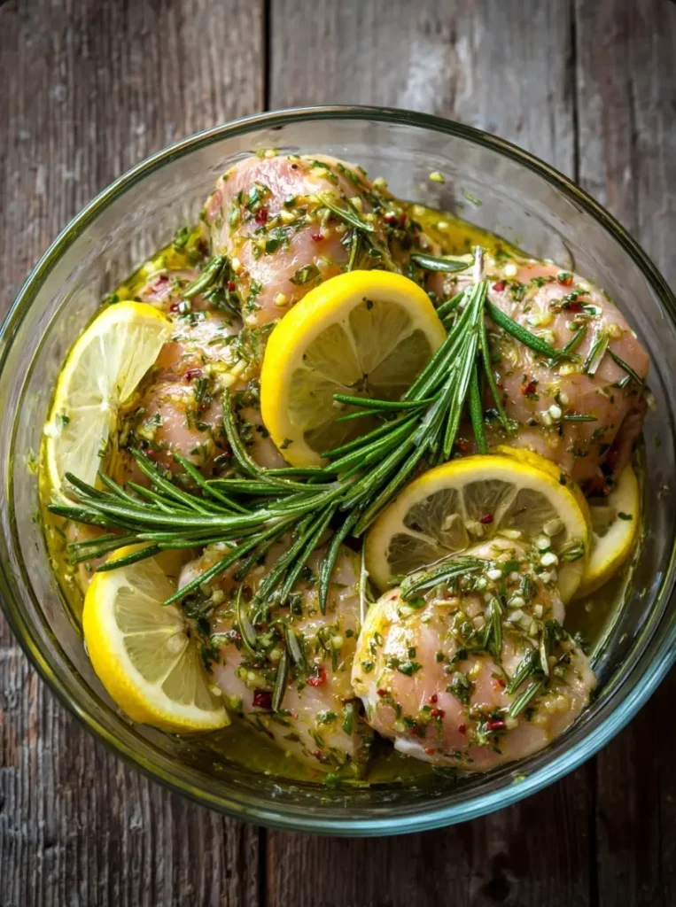 Easy Garlic Herb Chicken Marinade Recipe 3 Garlic Herb Chicken Marinade with raw chicken