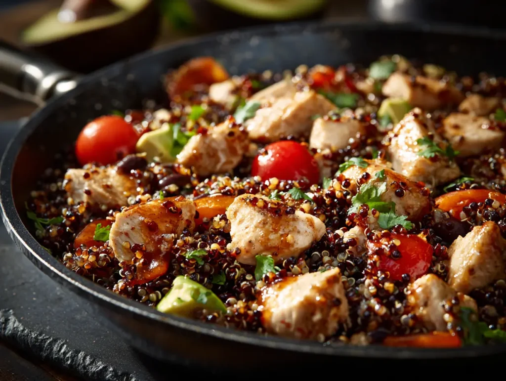 Mexican Quinoa With Chicken That’s Bold, Fresh & Easy 6 Mexican Quinoa With Chicken recipe close-up