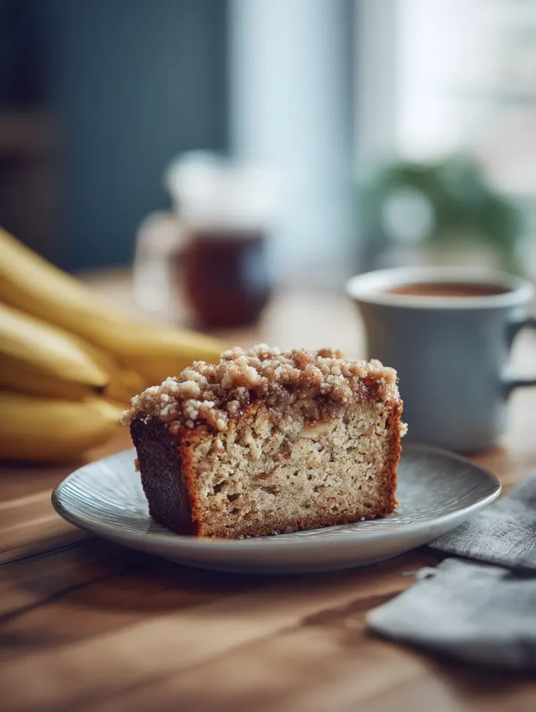 Crumble Topped Banana Bread That Everyone Will Love 9 Slice of Crumble Topped Banana Bread