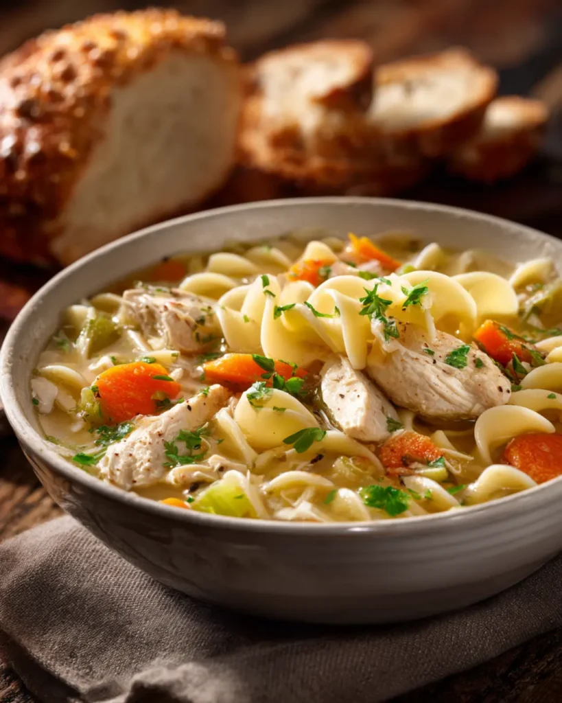 Ultimate Chicken Noodle Soup Recipe for Cozy Weeknights 6 Ultimate chicken noodle soup served in bowl with parsley