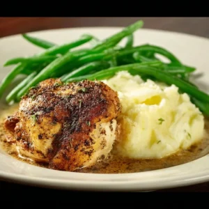 Air Fryer Chicken Thighs Recipe for Crispy, Juicy Dinners 5 Crispy air fryer chicken thighs garnished with herbs