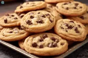 Best Chocolate Chip Cookies Freshly baked chocolate chip cookies on a cooling rack