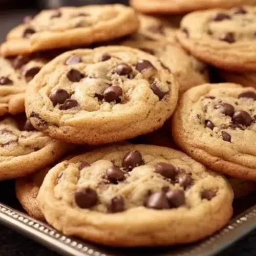 Best Chocolate Chip Cookies Freshly baked chocolate chip cookies on a cooling rack