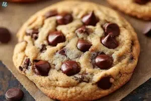 Delicious homemade chocolate chip cookies on a cooling rack