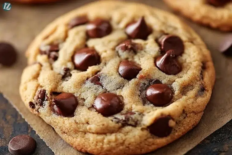 Delicious homemade chocolate chip cookies on a cooling rack