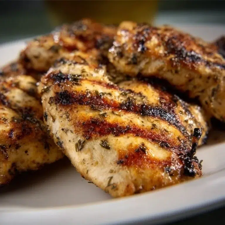 Deliciously marinated garlic herb chicken ready to be grilled or baked