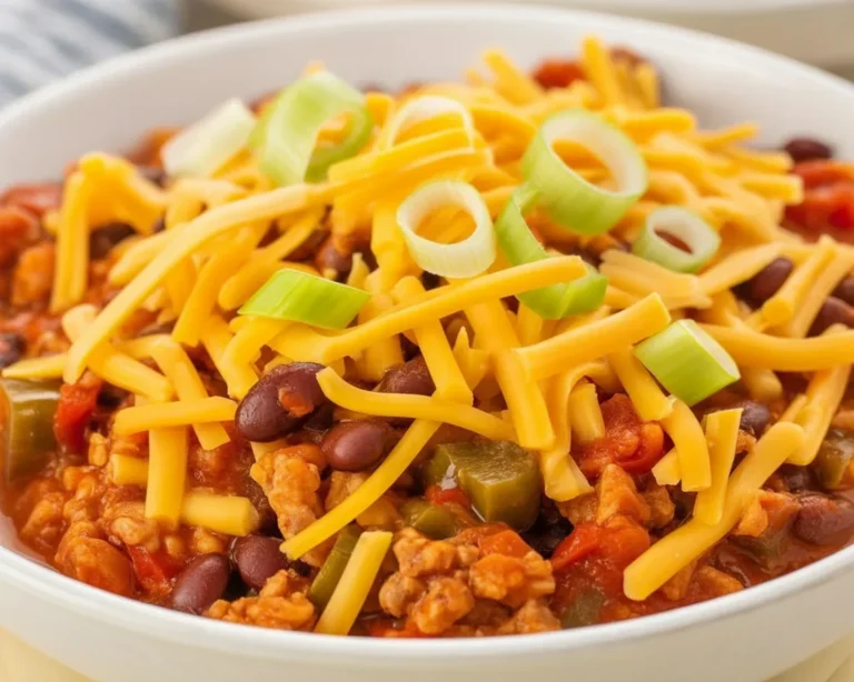 Delicious crockpot turkey chili with lean ground turkey, beans, and fresh spices.