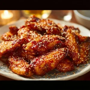 Honey Sriracha Chicken thighs garnished with green onions