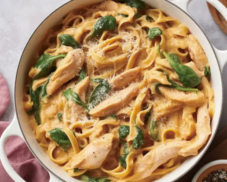 One-pan Marry Me Chicken Orzo with creamy sauce and sun-dried tomatoes.