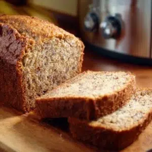 Deliciously moist banana bread fresh out of the oven