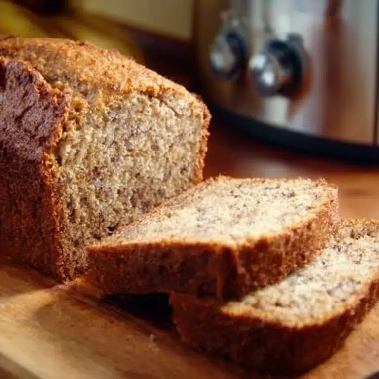 Deliciously moist banana bread fresh out of the oven