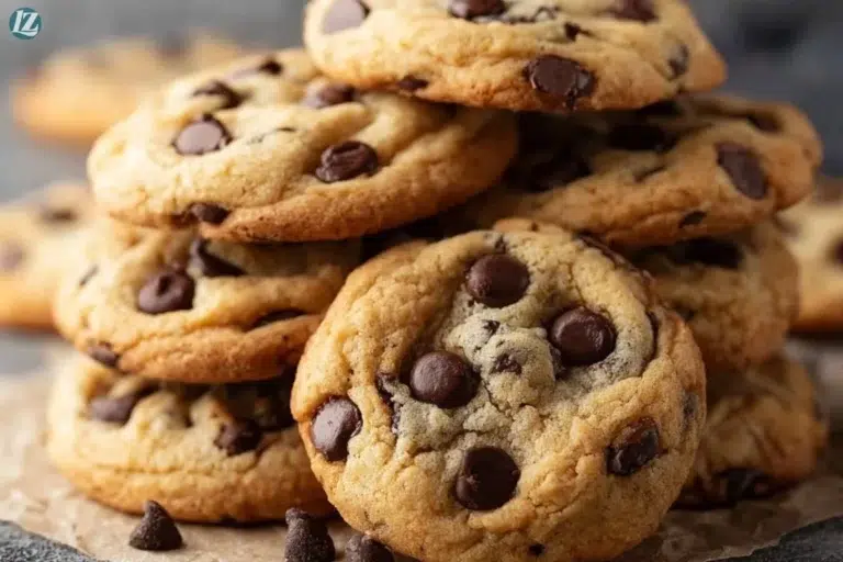 Delicious homemade chocolate chip cookies on a cooling rack