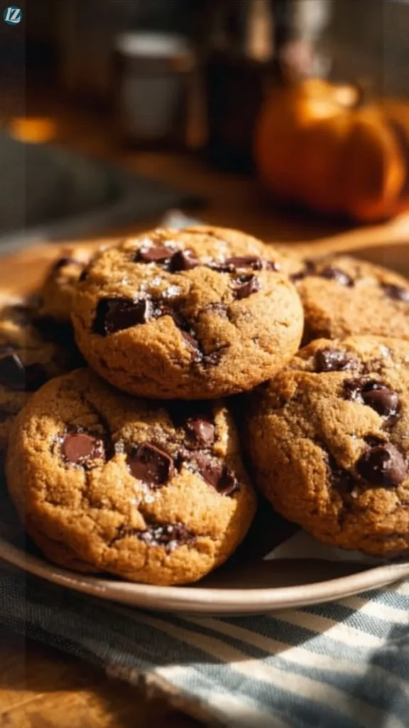 Chewy Fall Pumpkin Chocolate Chip Cookies recipe