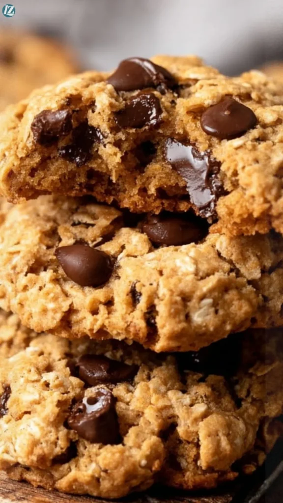 Flourless Peanut Butter Oatmeal Chocolate Chip Cookies recipe