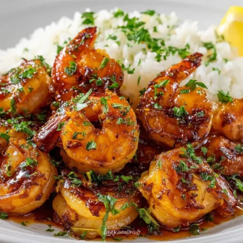 15 Minute Honey Garlic Shrimp Recipe for Quick Sweet-Savory Flavor 5 Finished 15 Minute Honey Garlic Shrimp on plate