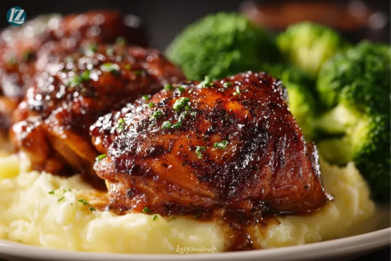 Final serving of Air Fryer Chicken Thighs with sides