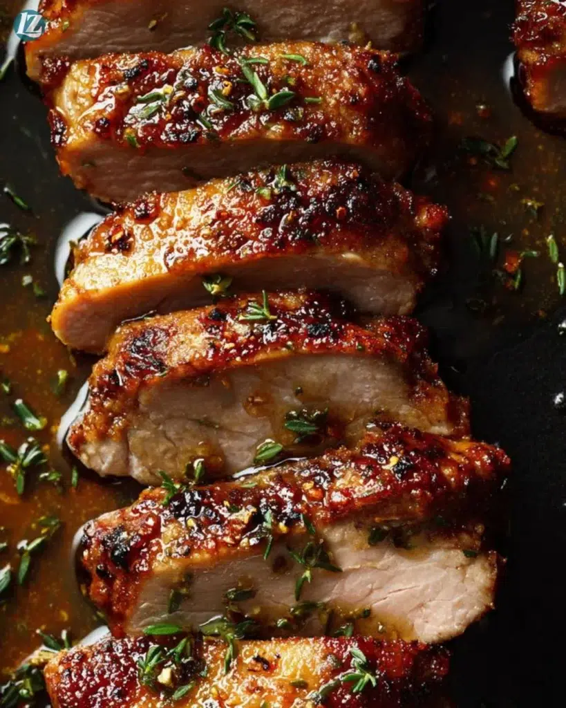 Baked Pork Tenderloin Recipe for Juicy Easy Flavor 4 Final sliced Baked Pork Tenderloin Recipe on plate