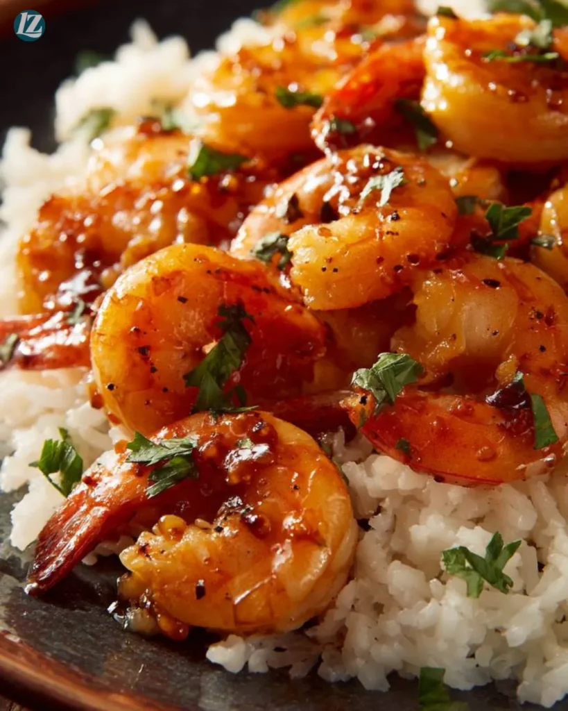 15 Minute Honey Garlic Shrimp Recipe for Quick Sweet-Savory Flavor 4 Finished 15 Minute Honey Garlic Shrimp on plate