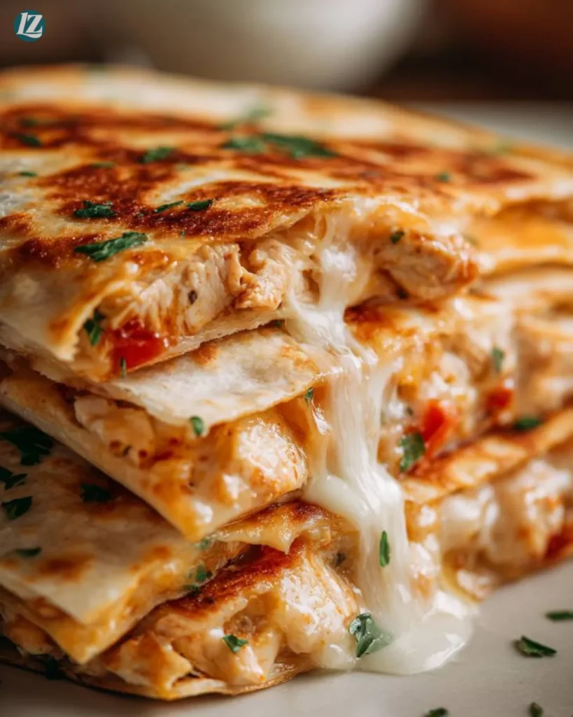 Easy Cheesy Chicken Quesadillas Recipe for Fast Weeknight Flavor 4 Finished Easy Cheesy Chicken Quesadillas on plate