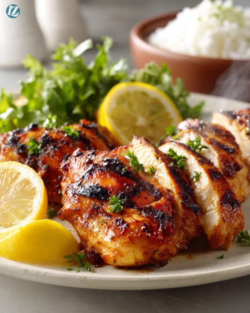Grilled Boneless Chicken Thighs final serving 45°