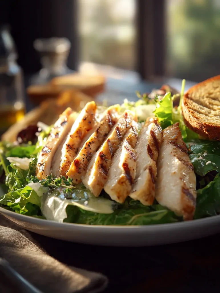 Healthy Grilled Chicken Salad Serving