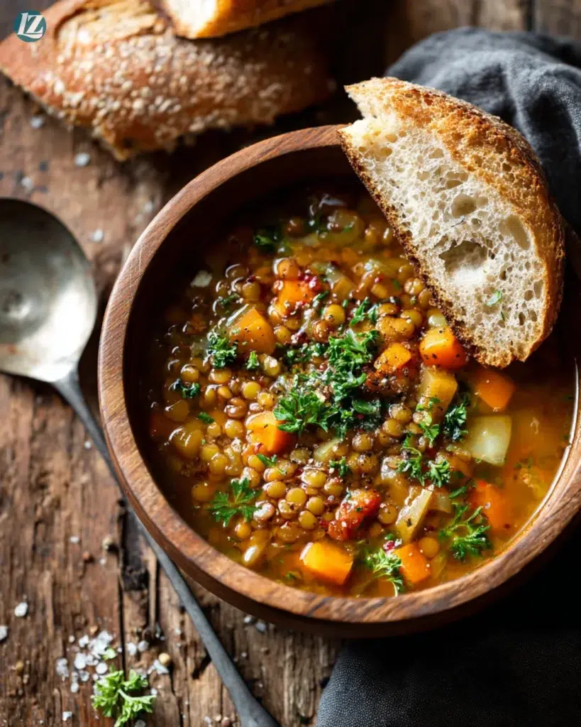 Hearty Lentil Soup Recipe That Warms You Right Up 4 Hearty lentil soup final bowl close up
