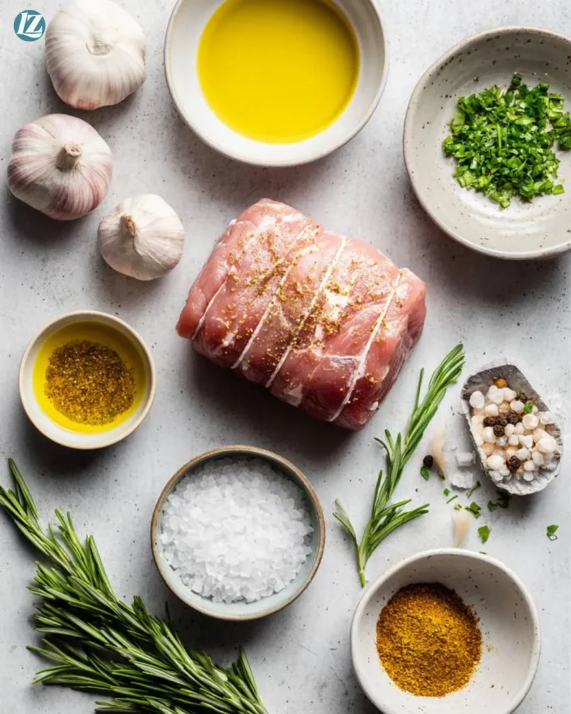 Instant Pot Pork Tenderloin Recipe for Easy Juicy Flavor 2 Instant Pot Pork Tenderloin ingredients on clean surface