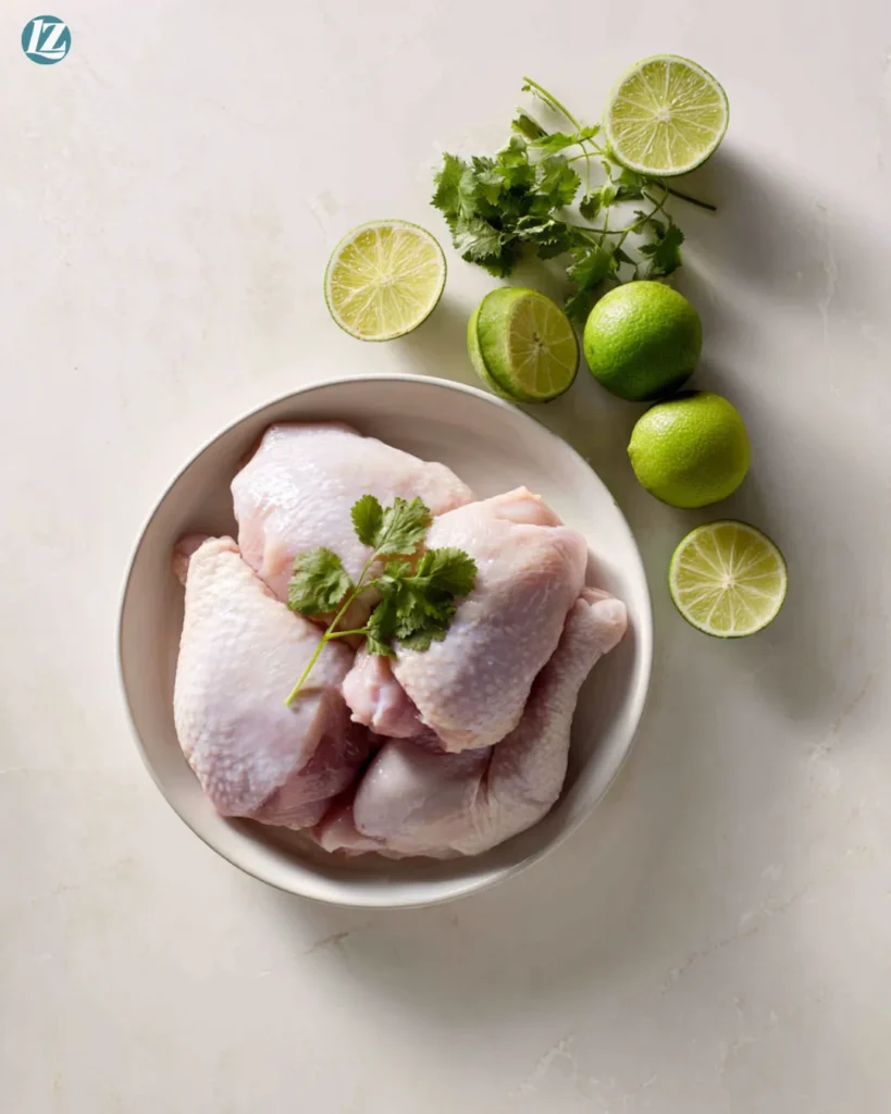 Slow Cooker Cilantro Lime Chicken ingredients laid out neatly