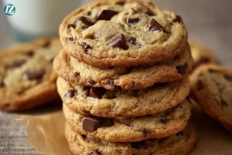Delicious batch of brown butter chocolate chip cookies on a cooling rack