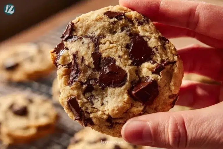 Delicious vegan chocolate chip cookies on a plate