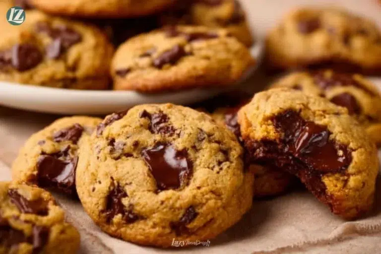 Chewy fall pumpkin chocolate chip cookies fresh from the oven