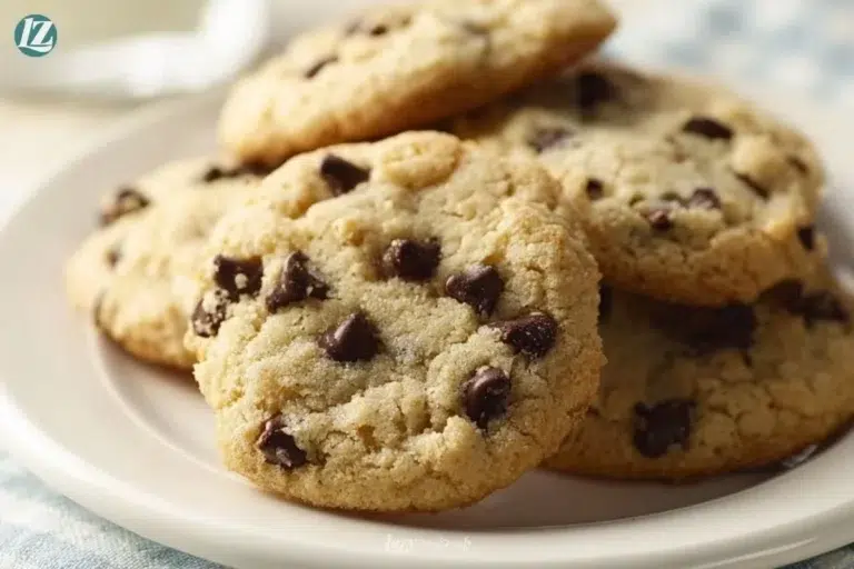 Chewy gluten free chocolate chip cookies with melted chocolate chips