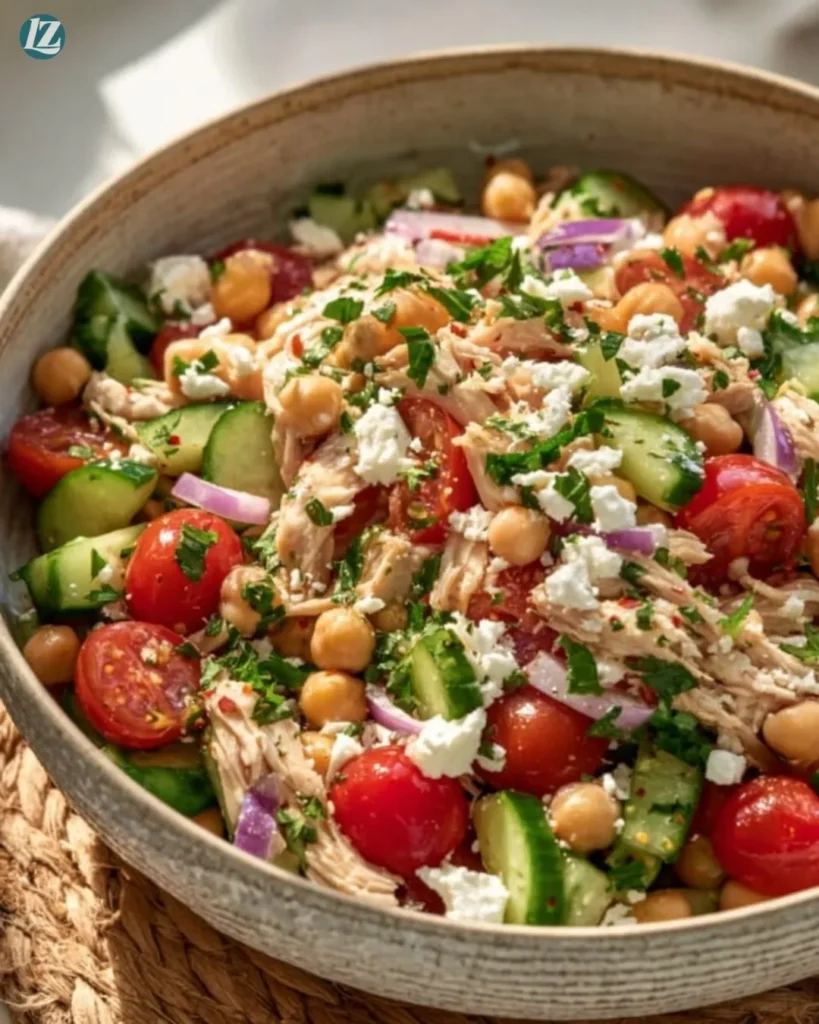 Quick Chicken & Chickpea Salad Ready in 10 Minutes 2 Quick Chicken & Chickpea Salad Ready in 10 Minutes