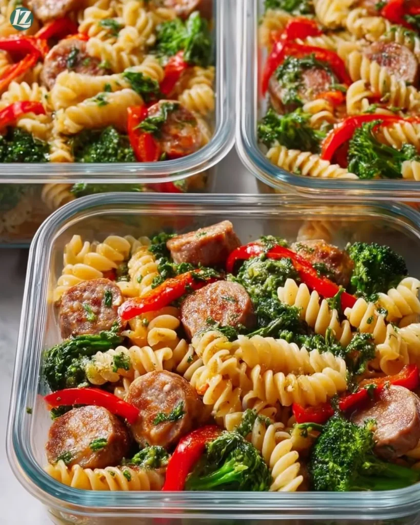 Chicken Sausage Pasta Meal Prep Bowl: Easy & Delicious
