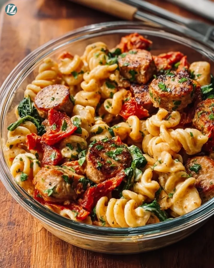 Chicken Sausage Pasta Meal Prep Bowl